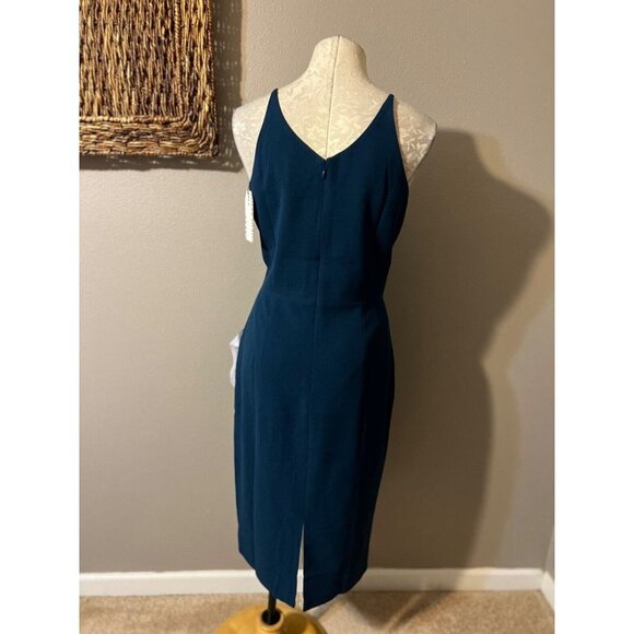 Dress The Population Dress Peacock Jade Blue Green L Large LYLA Washable NWT - Picture 3 of 7